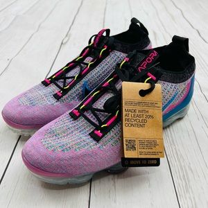 Nike Air Vapormax 2021 Flyknit Next Nature Pink Blast Blue Womens Size 12